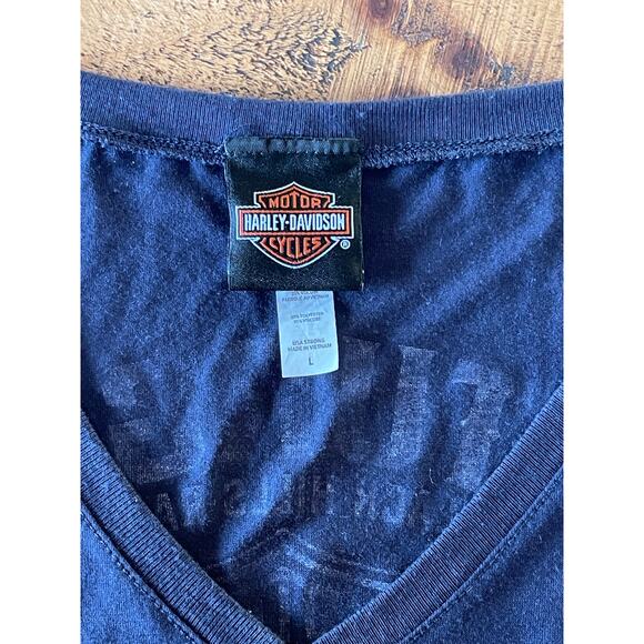 Womens Harley Davidson Black Sturgis Black Hills Rally Short Sleeve Shirt‎ Large - Picture 2 of 11